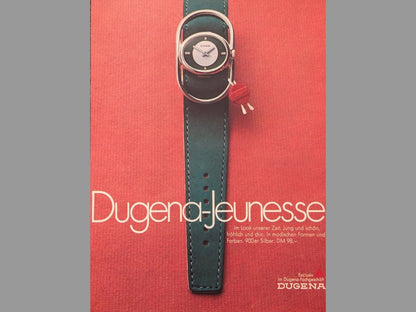 Dugena Jeunesse "Etrier" Ladies` Watch - Brown Silver Dial - 900 Silver Case Wristwatch