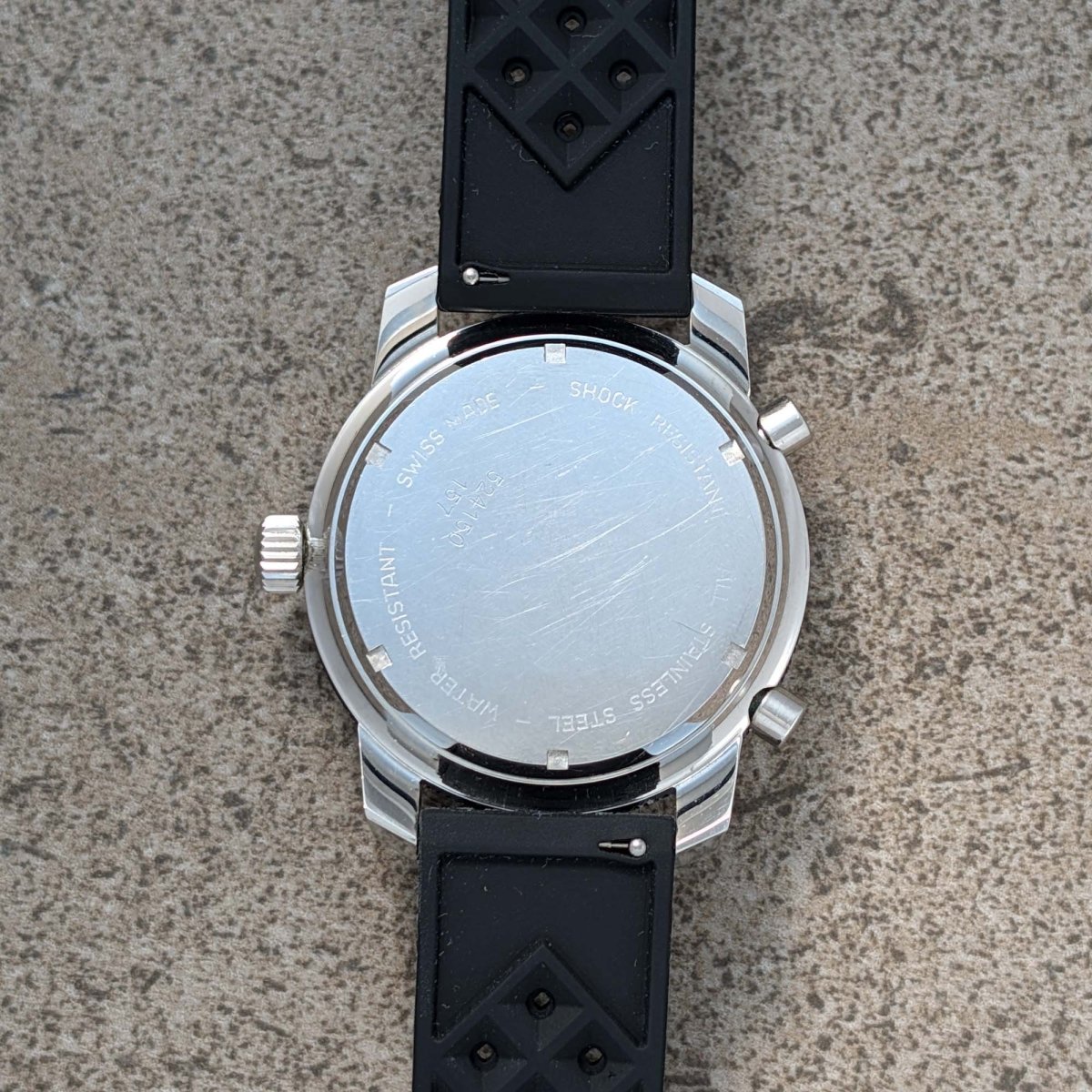 Dugena Ref. 524150 157 Buren 12 Microrotor Chronograph Reverse Panda