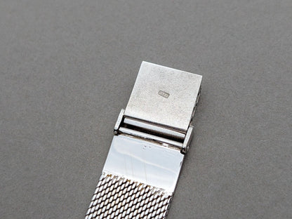 Dugena Sir 14k White Gold Bark Finish 24th December 1975 Wristwatch