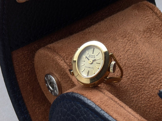 Emka Ring Watch 18k Gold Manual Movement Ring Watch