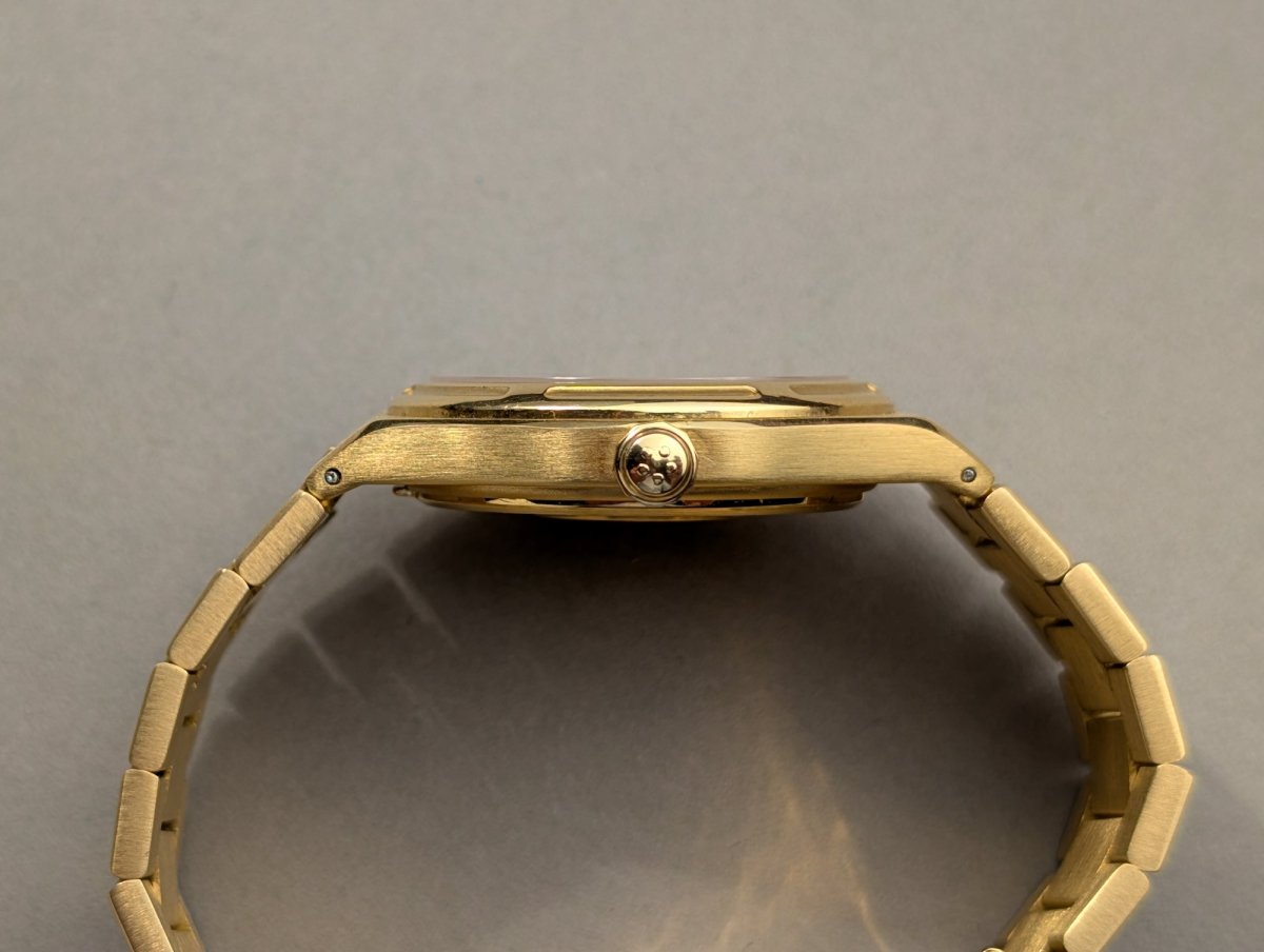 Eterna Kontiki Royal Quartz 18k Gold Ref 729 1505 68 Wristwatch