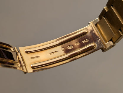 Eterna Kontiki Royal Quartz 18k Gold Ref 729 1505 68 Wristwatch