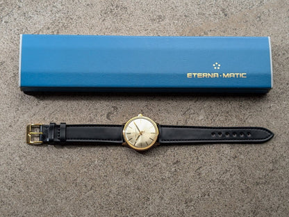 Eterna - Matic 1000 Ref. 645 VT - 14k Gold - Sunburst Dial