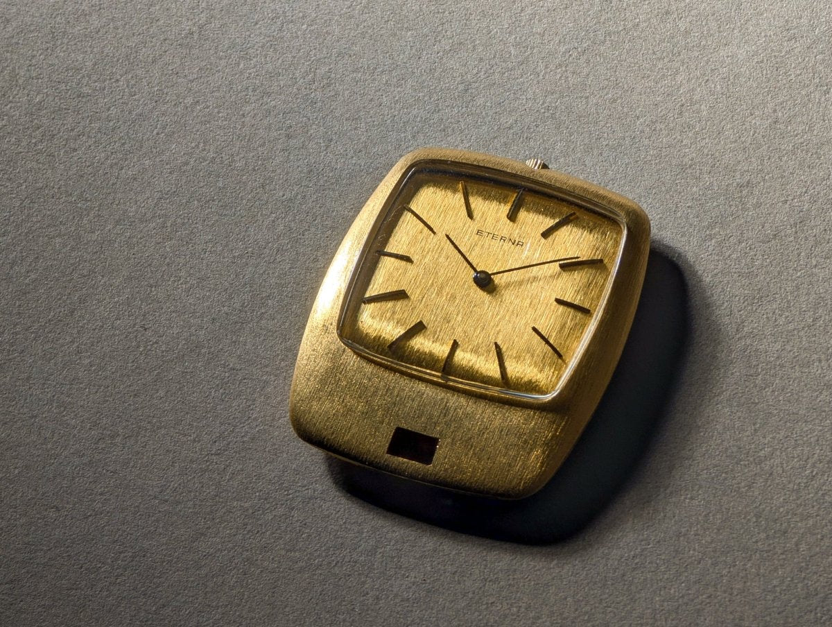 Eterna Pocket Watch 18k Gold 1970 1475k Clock