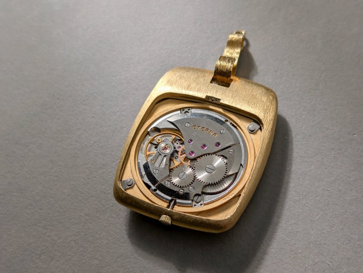 Eterna Pocket Watch 18k Gold 1970 1475k Clock