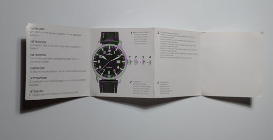Fortis Watches Manual Papers