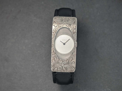 Geneve Sterling Silver Watch - Hand Engraved