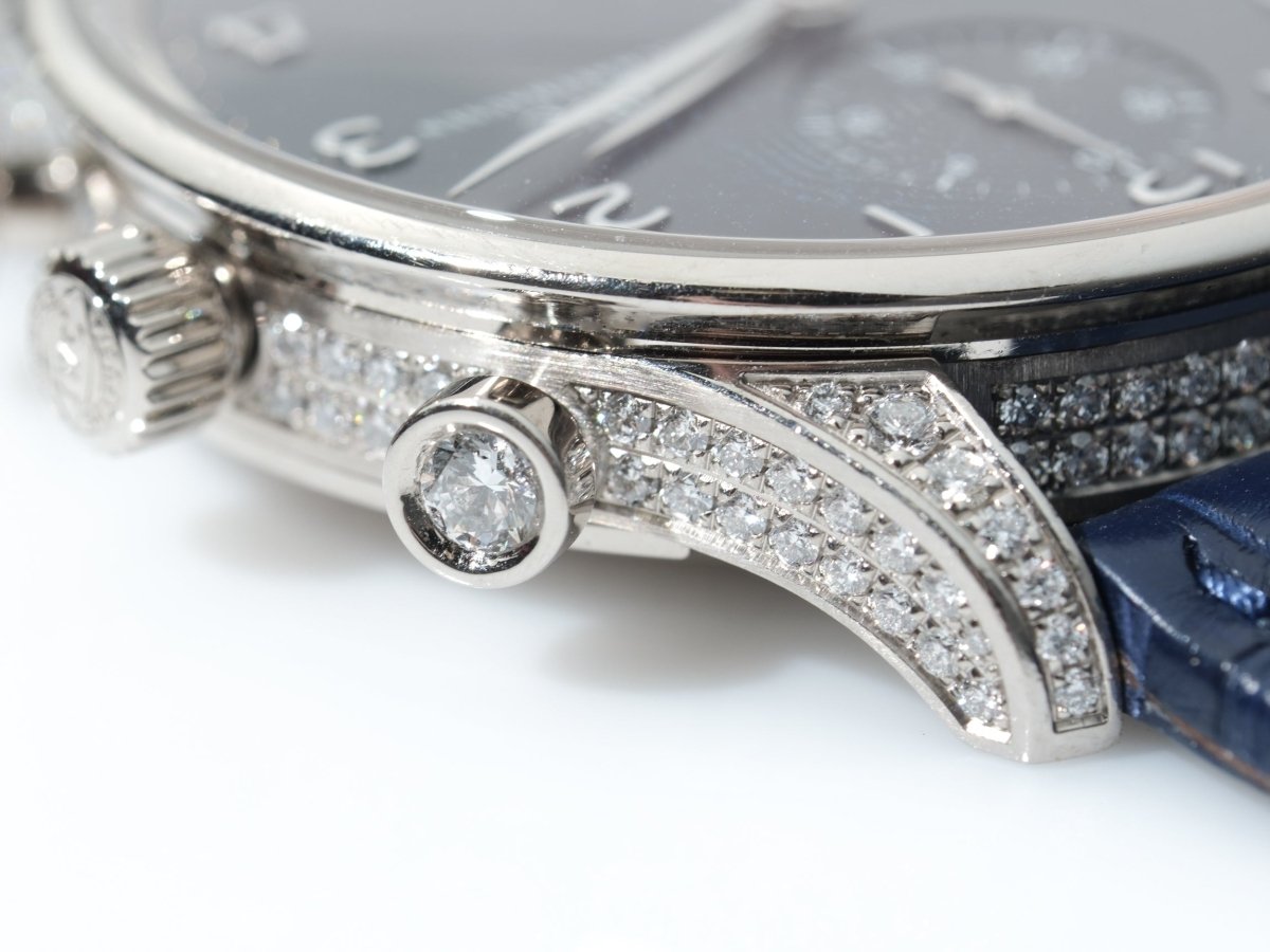 IWC Portuguese Chronograph White Gold Diamonds IW371475 Wristwatch