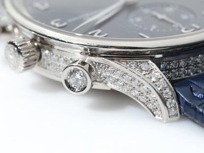 IWC Portuguese Chronograph White Gold Diamonds IW371475 Wristwatch