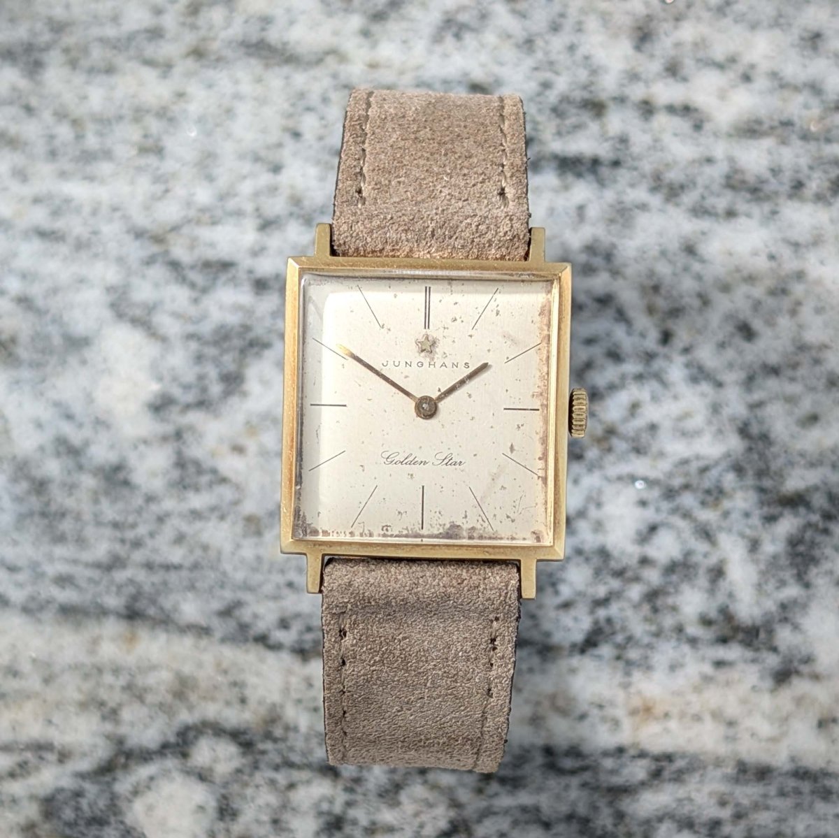 Junghans Golden Star - 14k Gold - 1960s - Rectangular - Manual Winding