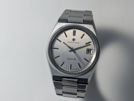 Junghans Integrated Bracelet Sports Watch 70s Silver 010/4726 Wristwatch