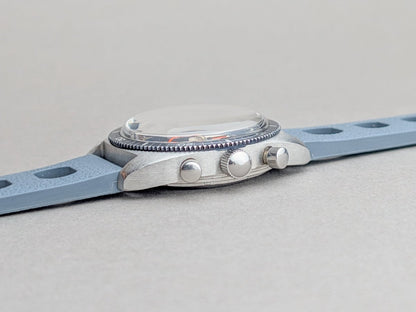Junghans Olympic Bi - Compax Chronograph Blue Grey Valjoux 7733 Wristwatch