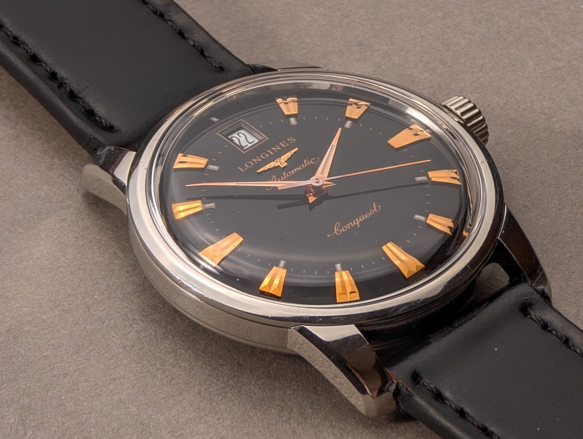 Longines Conquest Heritage L1.611.4 Black Dial Automatic Wristwatch