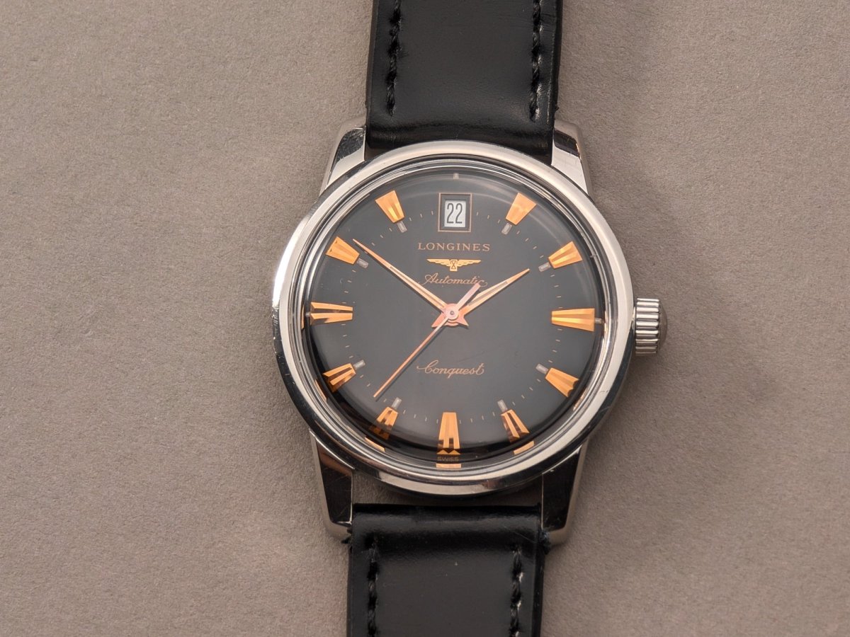 Longines Conquest Heritage L1.611.4 Black Dial Automatic Wristwatch