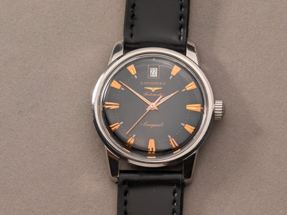 Longines Conquest Heritage L1.611.4 Black Dial Automatic Wristwatch