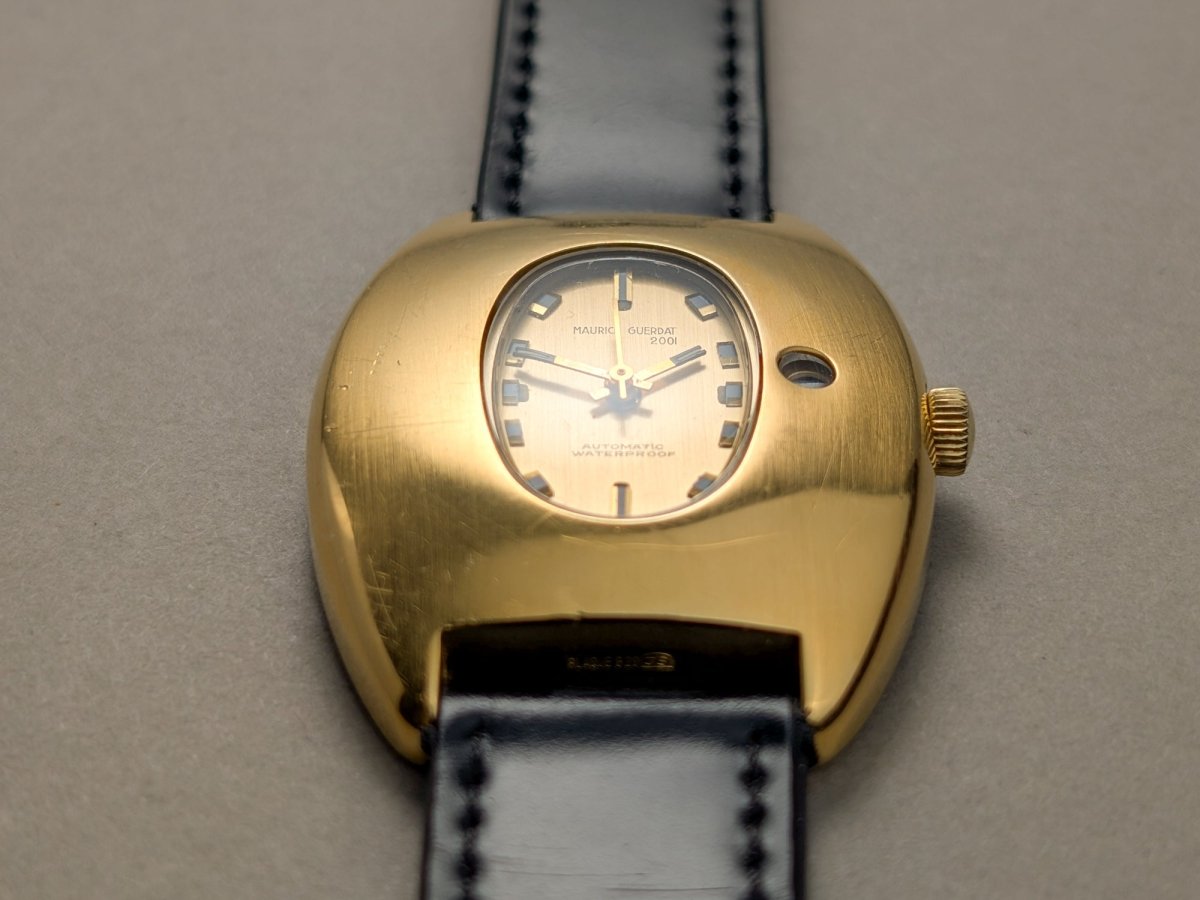 Maurice Guerdat Spyhole Offset Date Automatic Wristwatch
