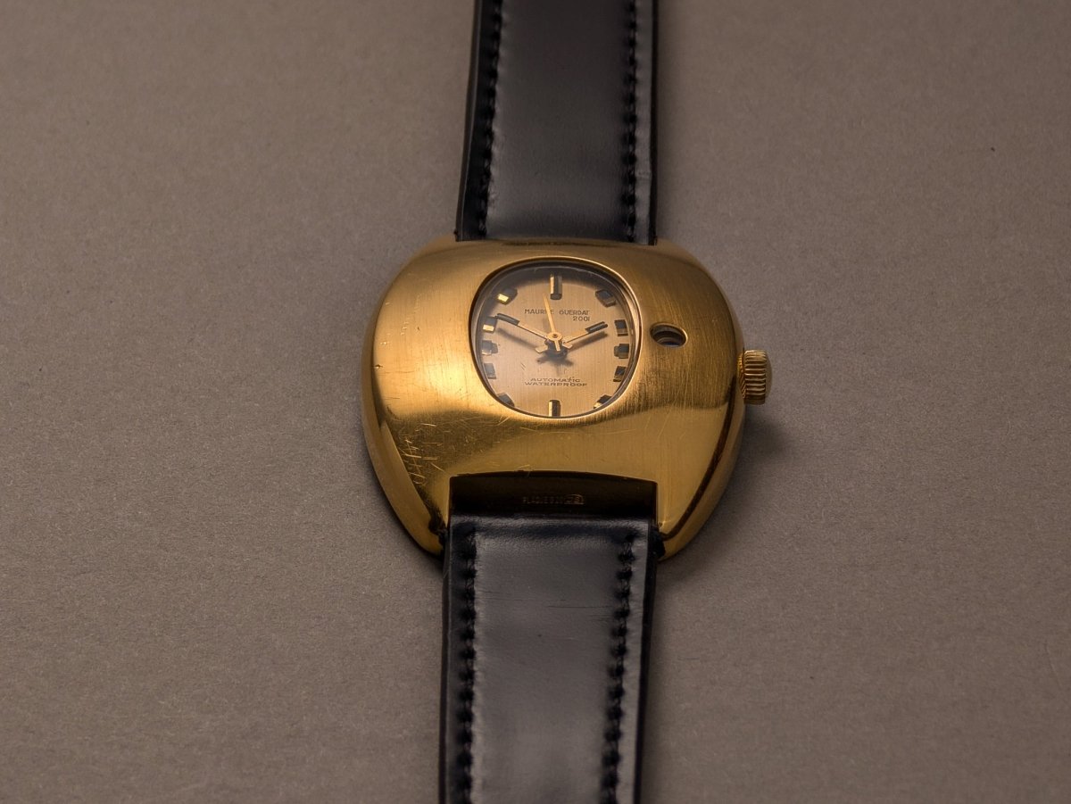 Maurice Guerdat Spyhole Offset Date Automatic Wristwatch