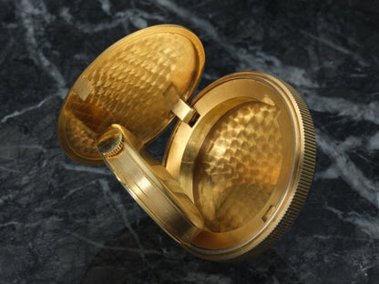 Movado Saint Christopher Coin Watch Yellow Gold Clock