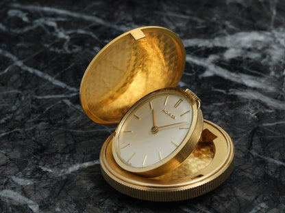 Movado Saint Christopher Coin Watch Yellow Gold Clock