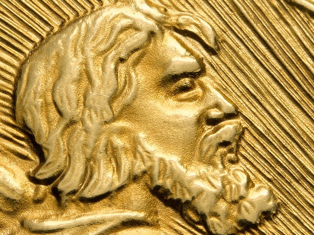 Movado Saint Christopher Coin Watch Yellow Gold Clock