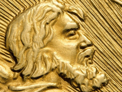 Movado Saint Christopher Coin Watch Yellow Gold Clock