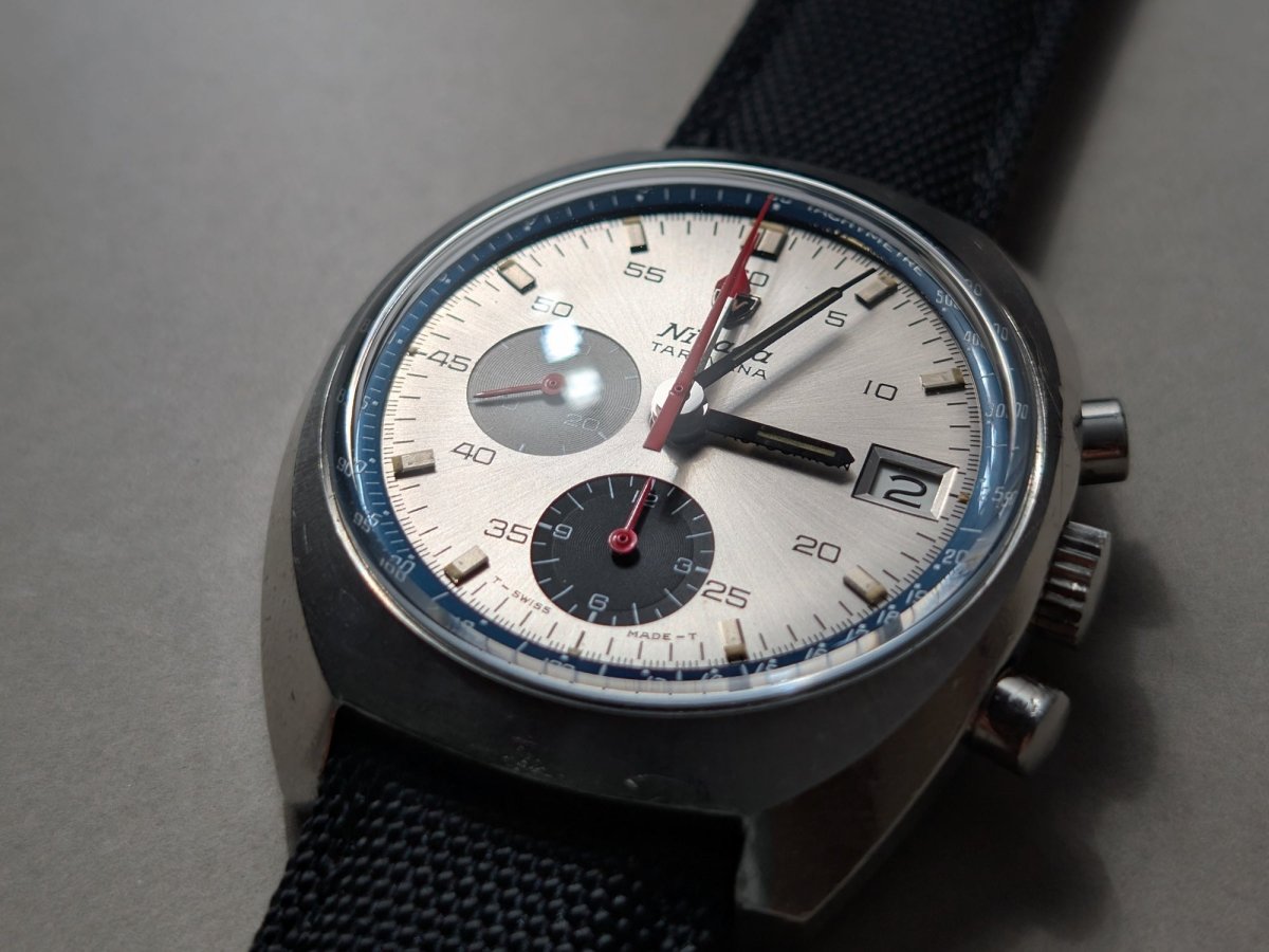 Nivada Taravana Autochron Chronograph Lemania 1341 Wristwatch