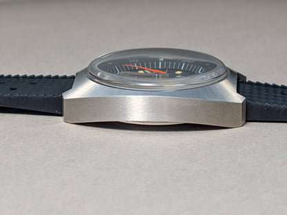NOS Aquastar Seatime 1000 Black Wristwatch