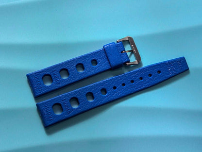 NOS Tropic Sport Strap Medium Blue Rubber 18 mm 23318 Strap / Bracelet