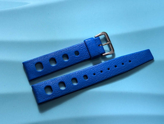 NOS Tropic Sport Strap Medium Blue Rubber 18 mm 23318 Strap / Bracelet