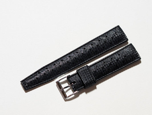 NOS Tropic Strap Black Rubber 18 mm Straight Ends 22509 Strap / Bracelet