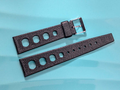 NOS Tropic Strap Black Rubber 22 mm Straight Ends 23322 Big Holes Strap / Bracelet