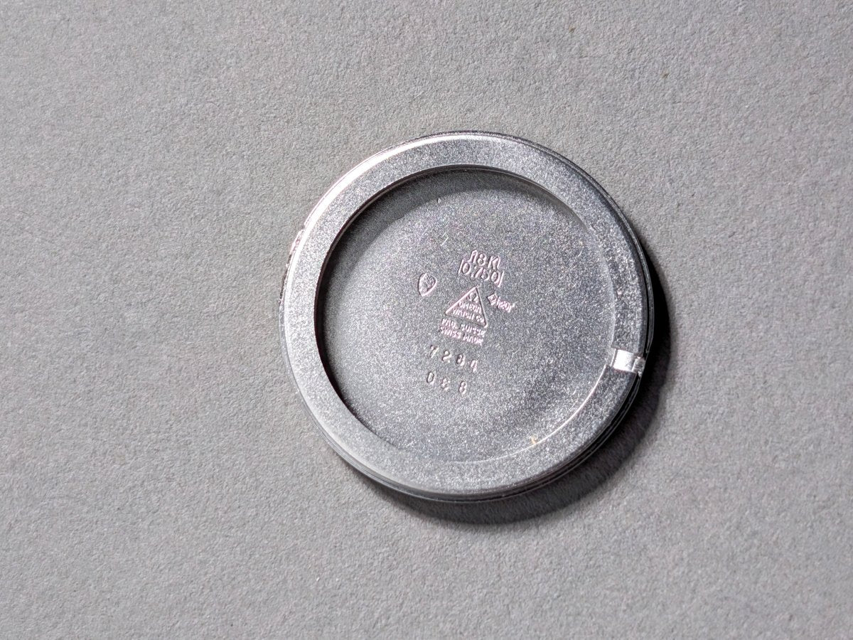 Omega De Ville 7284 18k White Gold Hobnail Dial Tapestry Milanaise Bracelet Wristwatch