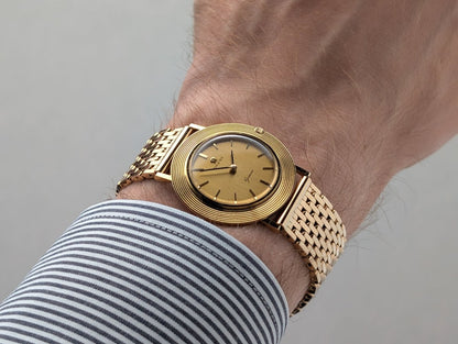 Omega Disco Volante 18K Gold 1963 Caliber 620 Wristwatch