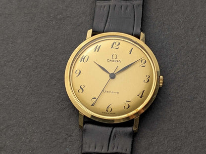 Omega Geneve Ref. 131.7021 - 14k Gold - Breguet Numerals - Caliber 601