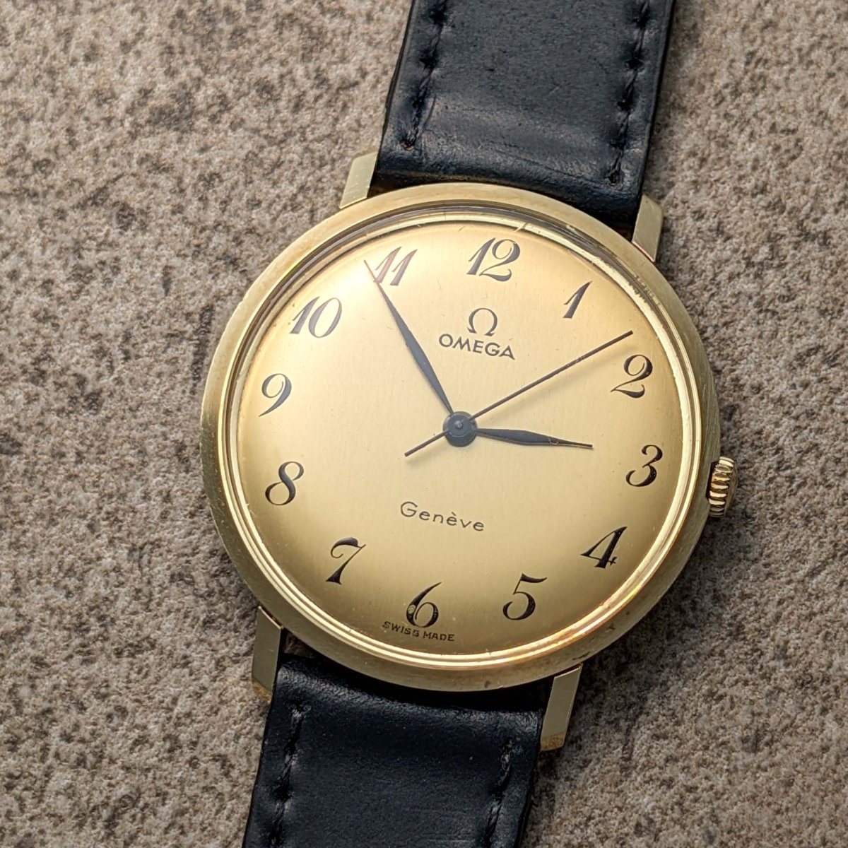 Omega Geneve Ref. 131.7021 - 14k Gold - Breguet Numerals - Caliber 601