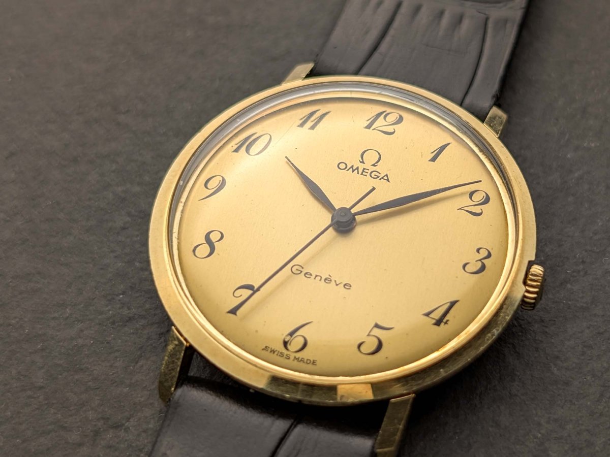Omega Geneve Ref. 131.7021 - 14k Gold - Breguet Numerals - Caliber 601