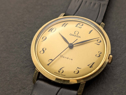 Omega Geneve Ref. 131.7021 - 14k Gold - Breguet Numerals - Caliber 601