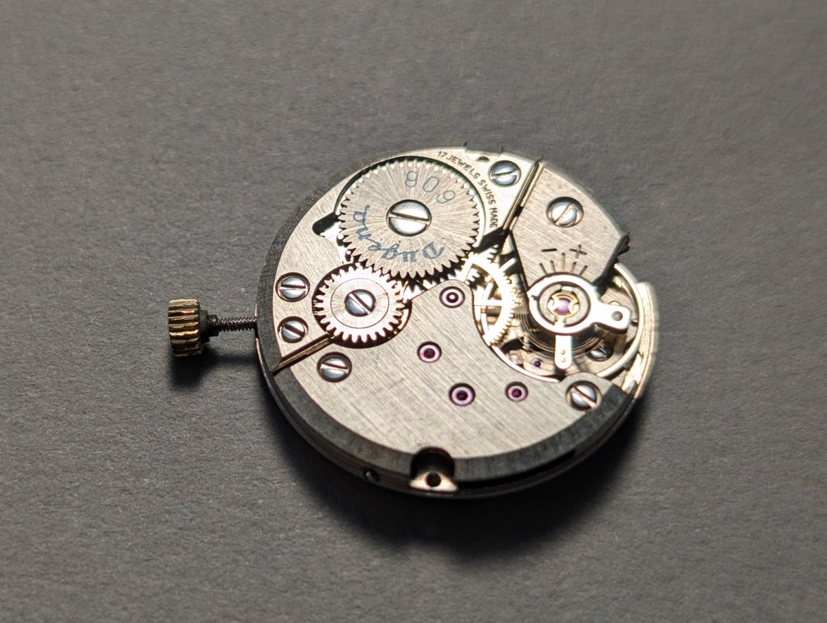 Peseux 7040 Dugena 608 Caliber Watch Movement Manual Wind Spare Part
