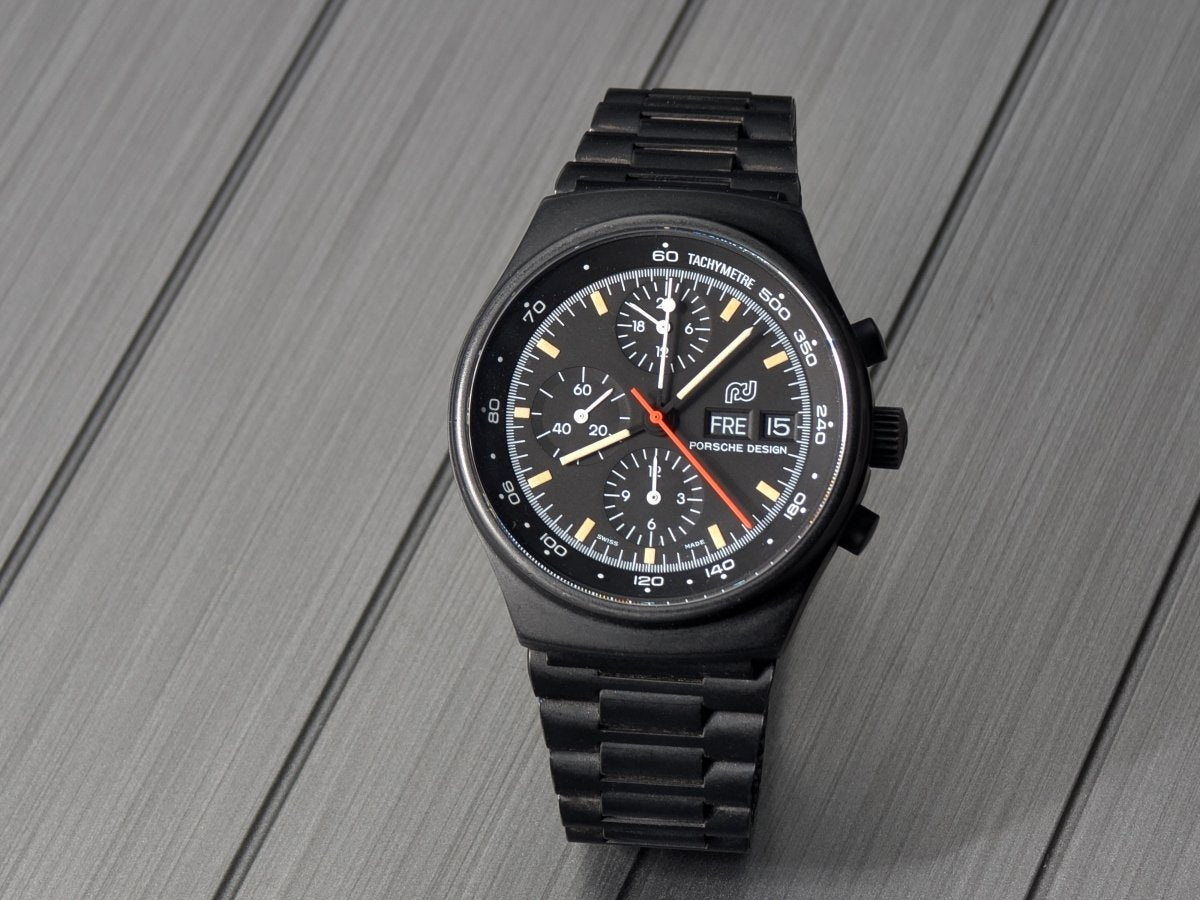 Porsche Design Orfina 7176S Black Lemania 5100 Wristwatch