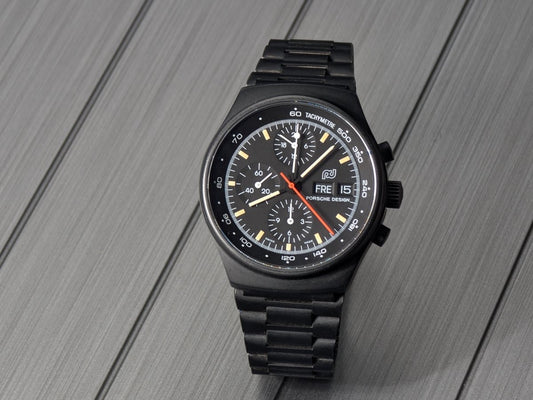 Porsche Design Orfina 7176S Black Lemania 5100 Wristwatch