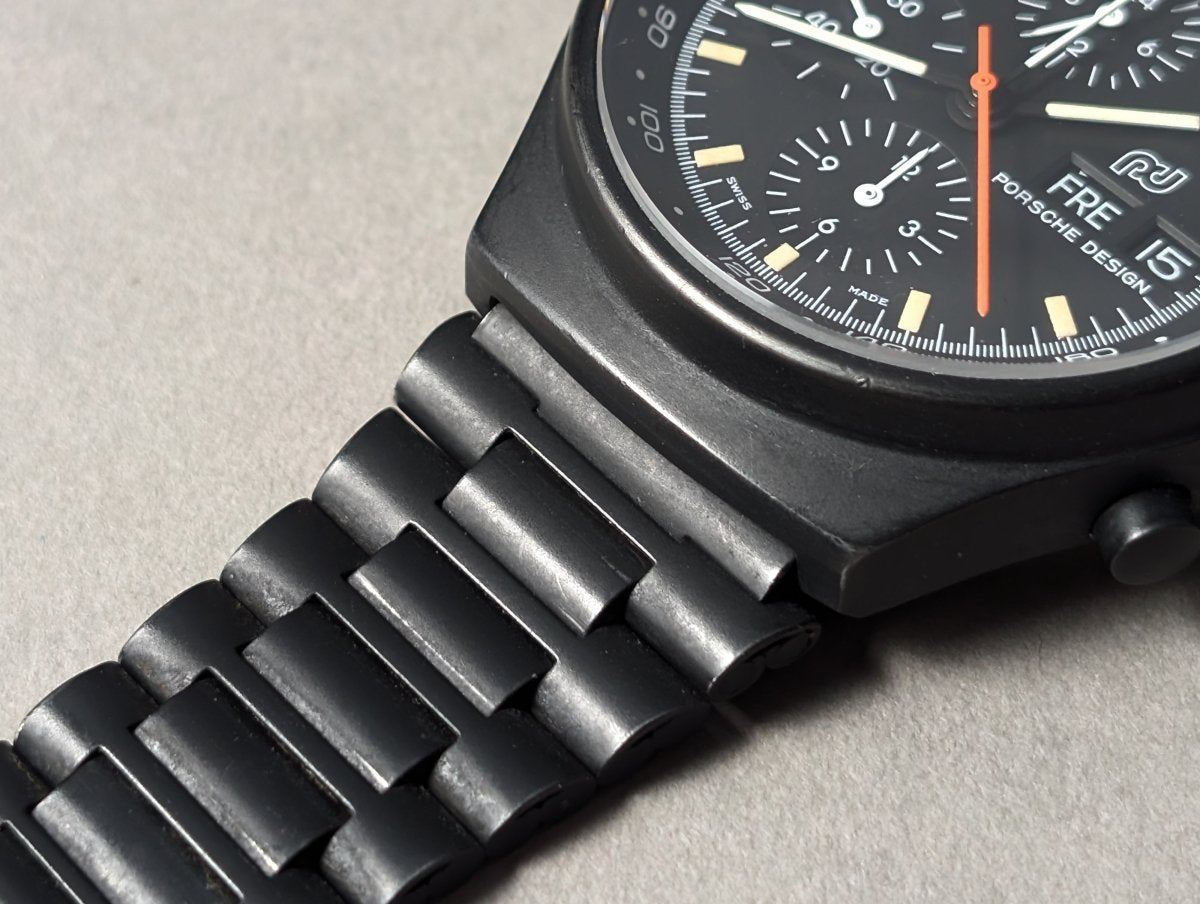 Porsche Design Orfina 7176S Black Lemania 5100 Wristwatch