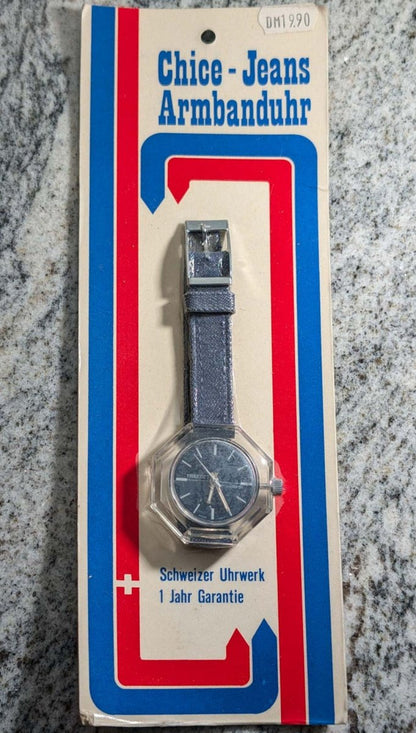 Prefect "Chice - Jeans Armbanduhr" Watch - Clear Octagonal Case NOS