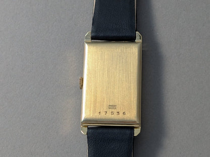 Provita Vintage Rectangular 14k Gold Watch 1950s Wristwatch