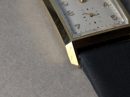 Provita Vintage Rectangular 14k Gold Watch 1950s Wristwatch