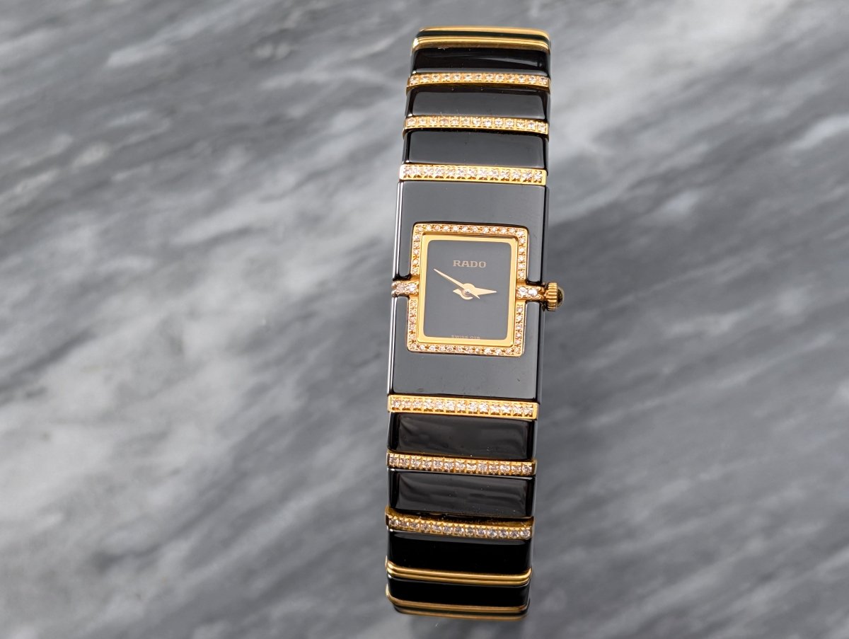 Rado DiaStar DiaQueen 963.0410.3 Black Ceramic and Gold Wristwatch