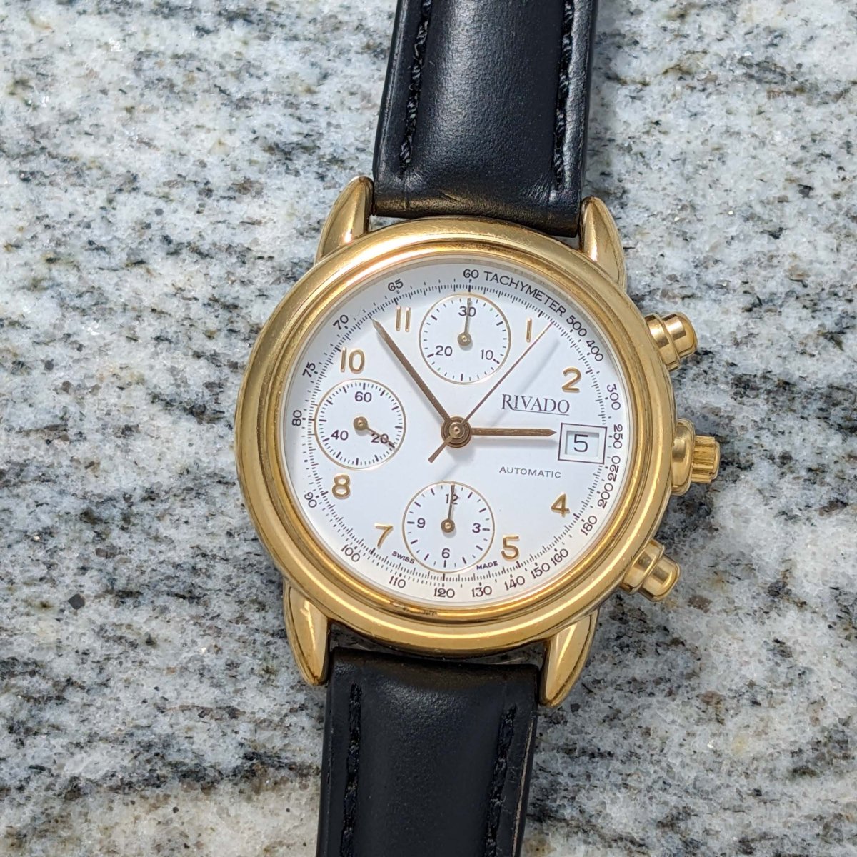 Rivado Chronograph - Valjoux 7750 - Gold - Date Display – 10bps