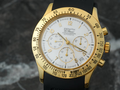 Zenith El Primero Chronograph 06.0050.400 Gold White Dial Arabic Numerals