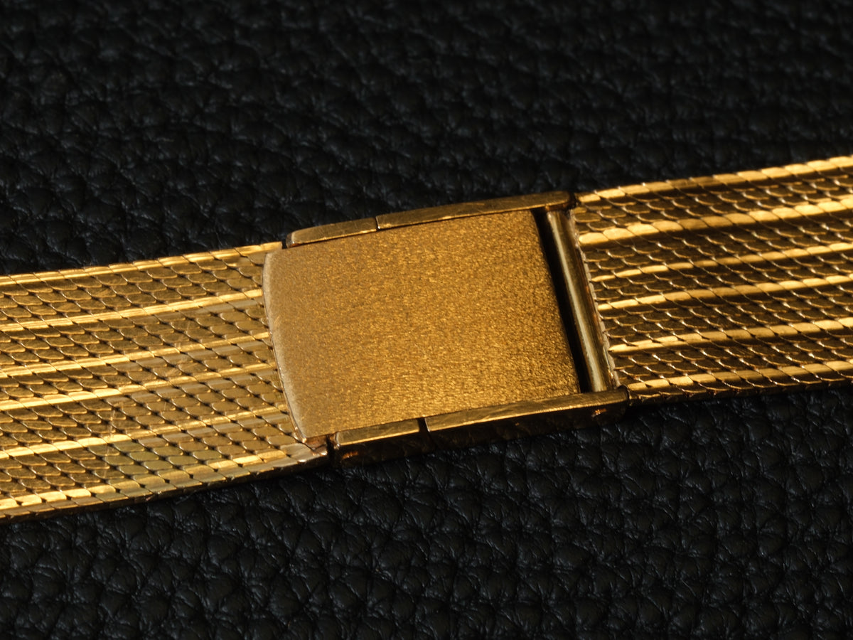 Uhrenarmband Milanaise 18K Gold 18 mm Streifenmuster