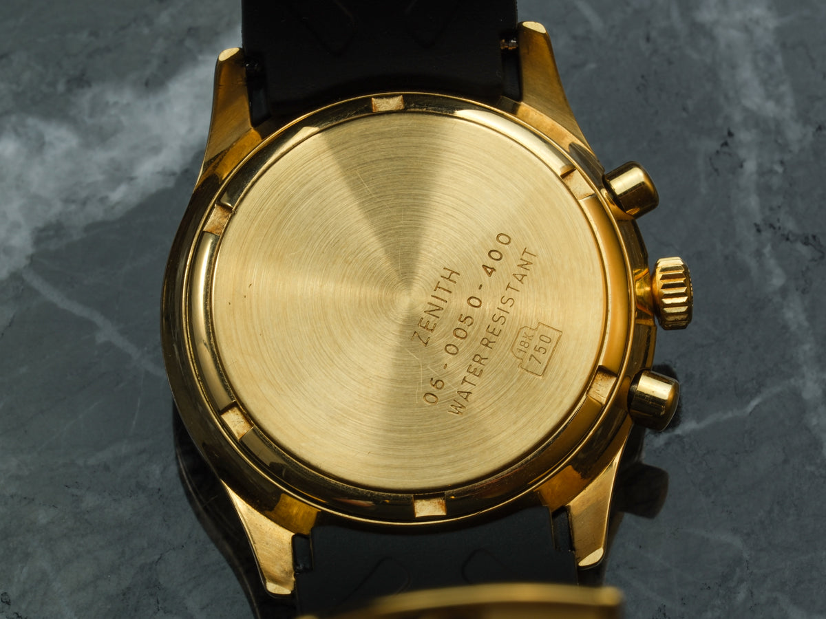 Zenith El Primero Chronograph 06.0050.400 Gold White Dial Arabic Numerals