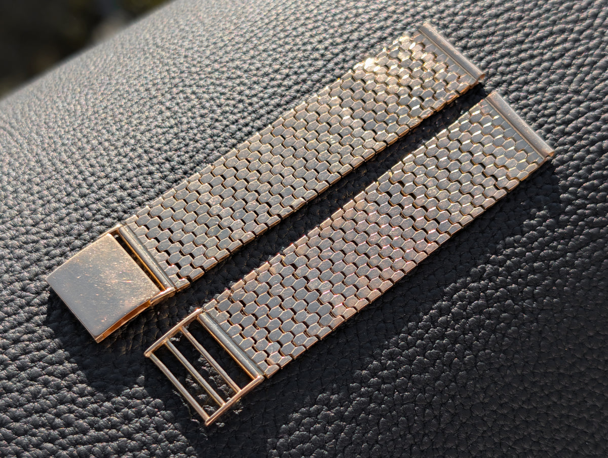 17 mm 18k Gold Uhrenarmband Vintage